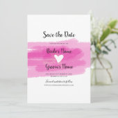Save The Date Simple Peinture Strokes & Coeur Wedt Enregistrer L (Debout devant)