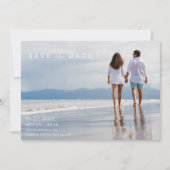 Save The Date Simple Photo Beach Mariage côtier (Devant)