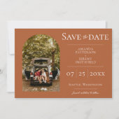 Save The Date Simple Photo d'arche | Orange brûlé (Devant)
