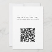 Save The Date Simple Photo de mariage au code QR noir et blanc (Dos)