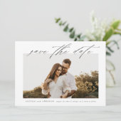 Save The Date Simple photo de mariage avec écriture (Debout devant)
