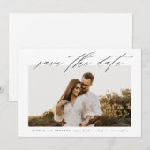 Save The Date Simple photo de mariage avec écriture (Devant / Derrière)