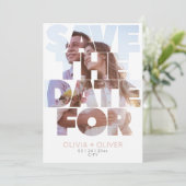 Save The Date Simple photo de mariage élégant (Debout devant)