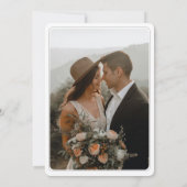Save The Date Simple photo de mariage élégant (Dos)