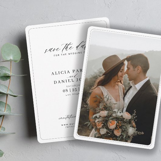 Save The Date Simple photo de mariage élégant