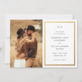 Save The Date Simple Photo de Mariage Élégant (Devant)