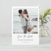 Save The Date Simple photo de mariage moderne (Debout devant)