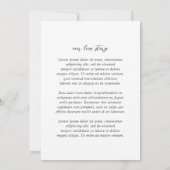 Save The Date Simple Photo De Mariage Moderne Noir Et Blanc (Dos)