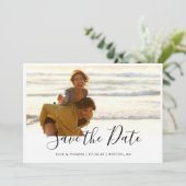 Save The Date Simple Photo de Script Élégant (Debout devant)