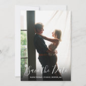 Save The Date Simple Photo de Script Élégant Moderne (Devant)