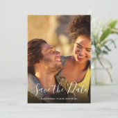 Save The Date Simple Photo de Script Moderne (Debout devant)