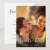 Save The Date Simple Photo de Script Moderne (Devant / Derrière)