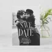 Save The Date Simple Photo de Typographie Élégante (Debout devant)