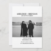 Save The Date Simple Photo de Typographie Élégante (Dos)