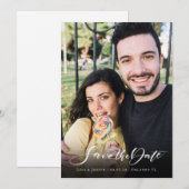 Save The Date Simple Photo Écriture Manuscrite (Devant / Derrière)