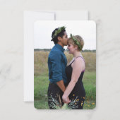 Save The Date Simple photo hiver couronnes enregistrer date mari (Dos)