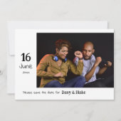 Save The Date Simple Photo Mariage Faire Part de Date de Mariage (Devant)