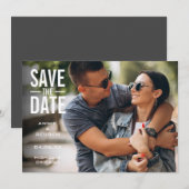 Save The Date Simple Photo Moderne (Devant / Derrière)