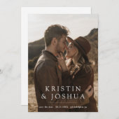 Save The Date Simple Photo moderne Enregistrer la date Invitatio (Devant / Derrière)