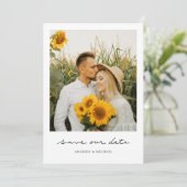 Save The Date Simple Photo moderne Enregistrer la date Mariage I (Debout devant)