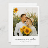 Save The Date Simple Photo moderne Enregistrer la date Mariage I (Devant / Derrière)