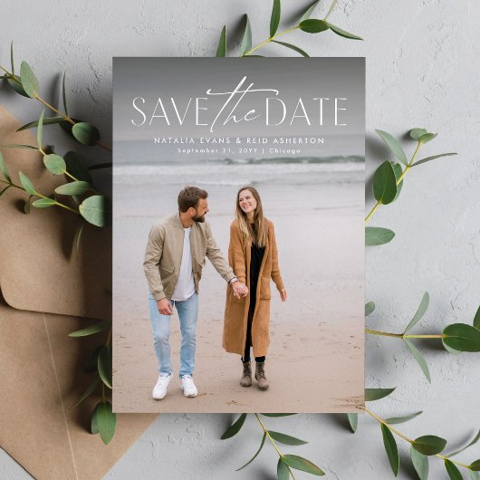 Save The Date Simple photo verticale moderne et élégante