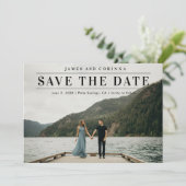 Save The Date Simple Photographie Mariage Typographie (Debout devant)