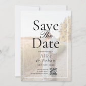 Save The Date Simple QR Code Photo Wedding (Devant)