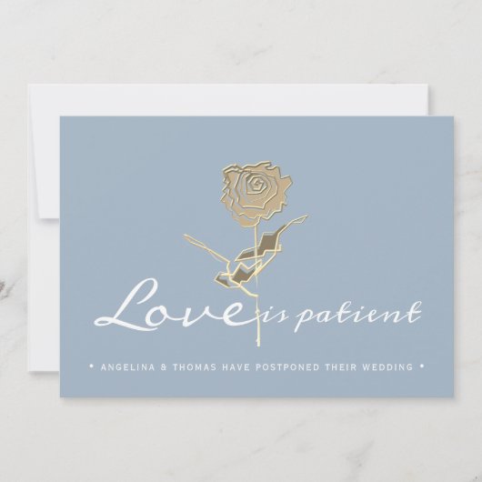 Save The Date Simple Report de Mariage Changement de Date (Devant)