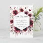 Save The Date Simple romantique Mariage de Bourgogne (Debout devant)