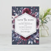 Save The Date Simple romantique Mariage de Bourgogne (Debout devant)