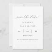 Save The Date Simple romantique Script QR Code Mariage (Devant)