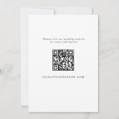 Save The Date Simple romantique Script QR Code Mariage (Dos)