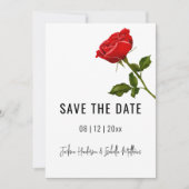 Save The Date Simple Rouge Rose Mariage Enregistrer La Date (Devant)
