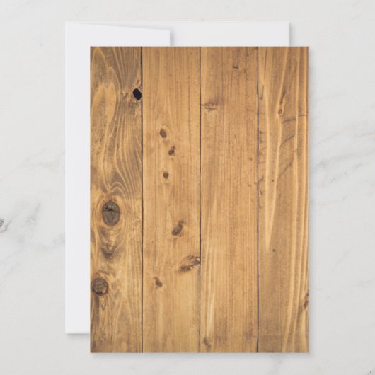 Save The Date Simple Rustique Croix de bois Mariage de verdure (Dos)