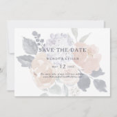 Save The Date Simple Rustique Floral Horizontal Enregistrer la d (Devant)