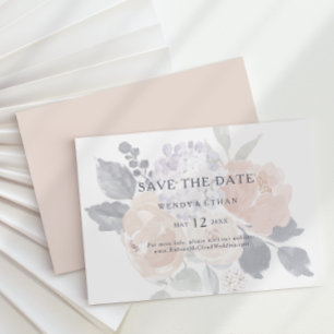Save The Date Simple Rustique Floral Horizontal Enregistrer la d