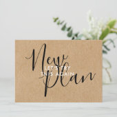 Save The Date Simple Rustique Nouveau Plan Changement de Date Re (Debout devant)