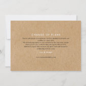 Save The Date Simple Rustique Nouveau Plan Changement de Date Re (Dos)