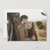 Save The Date Simple script blanc coeur noir photo mariage (Dos)