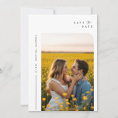 Save The Date Simple Script Elégant Mariage Photo Enregistrer La (Devant)