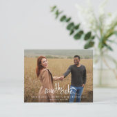 Save The Date Simple Script Modern Photo Wedding Enregistrer la  (Debout devant)