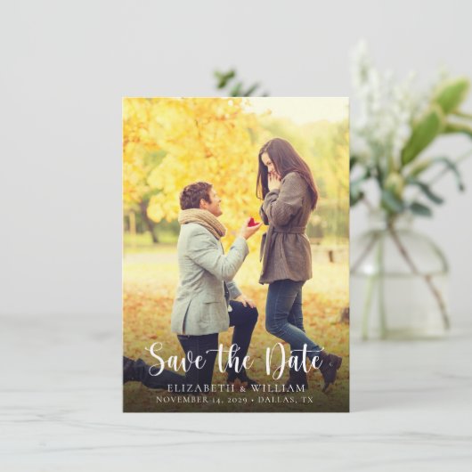 Save The Date Simple Script Photo Enregistrer La Date Annonce (Debout devant)
