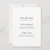 Save The Date Simple Script Photo Enregistrer La Date Annonce (Dos)