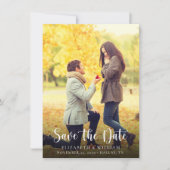 Save The Date Simple Script Photo Enregistrer La Date Annonce (Devant)
