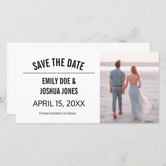 Save The Date simple simple simple simple enregistrer la date ma (Devant / Derrière)