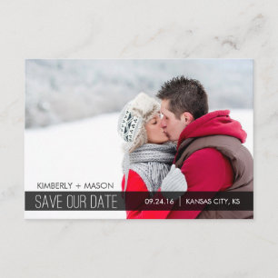 Save The Date Simple Stripes Mariage Enregistrer la date Mini In