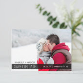 Save The Date Simple Stripes Mariage Enregistrer la date Mini In (Debout devant)