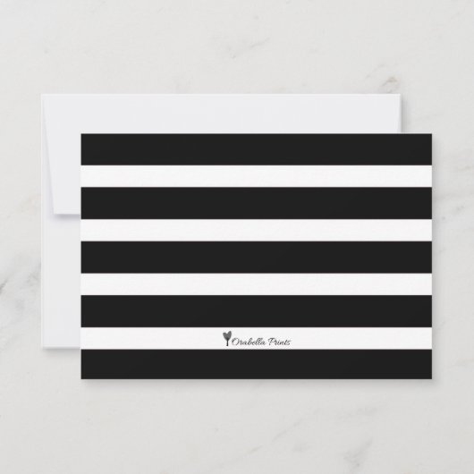 Save The Date Simple Stripes Mariage Enregistrer la date Mini In (Dos)