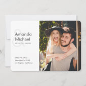 Save The Date Simple style moderne photo mariage Enregistrer la (Devant)